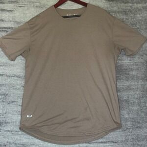 BYLT Premium Basics Drop Cut Shirt Mens XL Fawn Tan Short Sleeve Tee